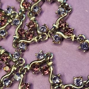 Silver and Purple Crystal Choker